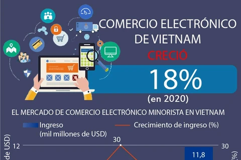 Comercio electrónico de Vietnam reporta crecimiento anual en ingreso
