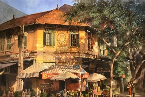 Inauguran exposición de pinturas sobre la antigua Hanoi