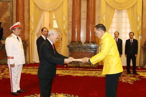 [Fotos] Secretario general del Partido Comunista y presidente de Vietnam, Nguyen Phu Trong, recibe a nuevos embajadores