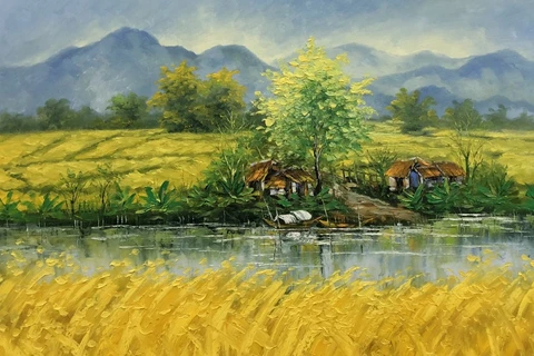 Contemplan belleza de la vida a través de pinturas al óleo en Vietnam
