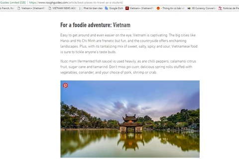 Vietnam, mejor destino gastronómico para estudiantes
