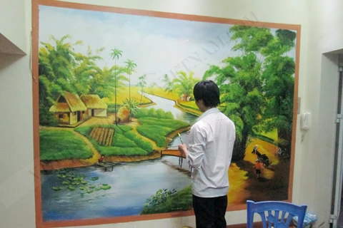 La primera aldea de pinturas murales en Vietnam 
