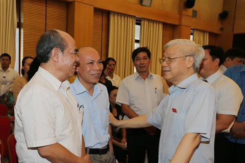 Máximo dirigente partidista de Vietnam dialoga con electores