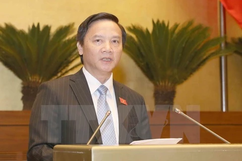 Nguyen Khac Dinh, miembro del Comité Permanente de la Asamblea Nacional de Vietnam y jefe de su Comisión de Asuntos Jurídicos (Fuente: VNA)