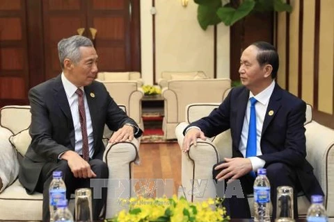 Presidente de Vietnam recibe a Lee Hsien Loong