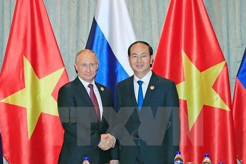 Presidente de Vietnam se reúne con su homólogo ruso, Vladimir Putin