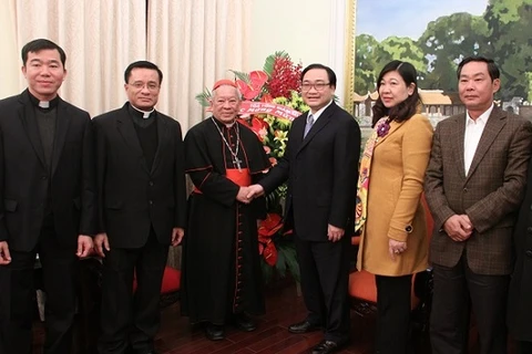 Arzobispo de la Archidiócesis de Hanoi felicita a autoridades de Hanoi por el Tet 2018