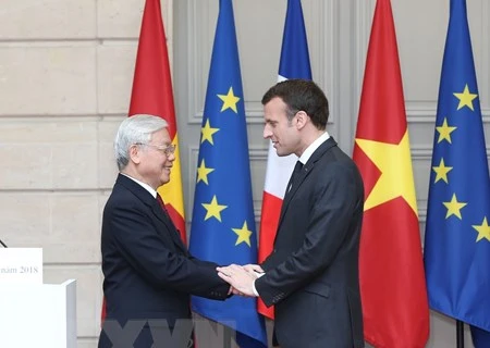 Máximo dirigente partidista de Vietnam envía mensaje de agradecimiento al presidente de Francia