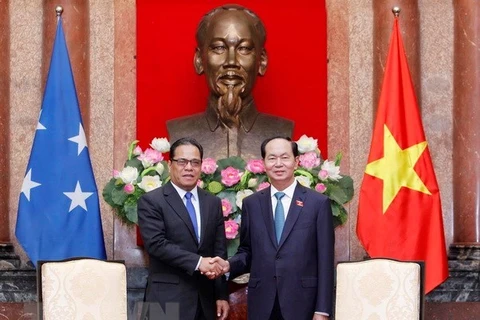 Presidente de Vietnam aboga por consolidar asociación con Micronesia