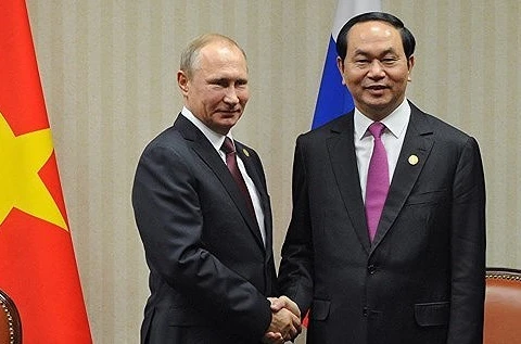  El presidente de Vietnam, Tran Dai Quang, y su homólogo de la Federación Rusa, Vladimir Putin