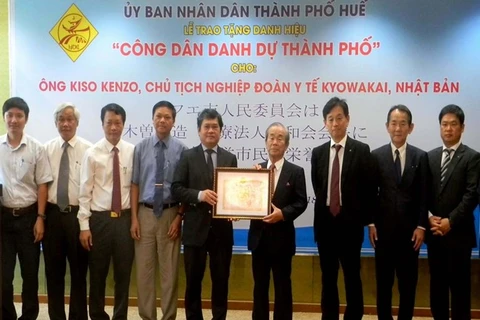 Ciudad centrovietnamita de Hue concede ciudadanía honoraria a un japonés