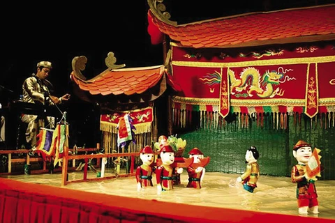 Espectáculo de marionetas acuáticas, arte escénica tradicional vietnamita 