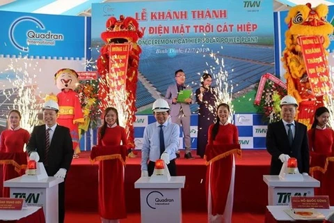 Inauguran primera planta fotovoltaica en provincia central vietnamita de Binh Dinh