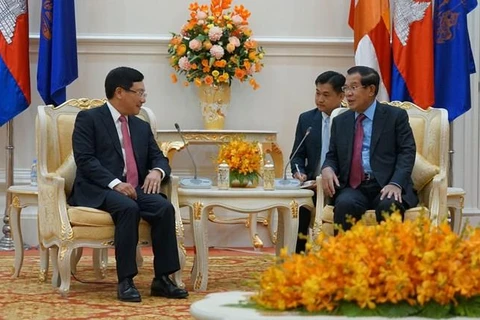 Recibe primer ministro camboyano al vicepremier vietnamita