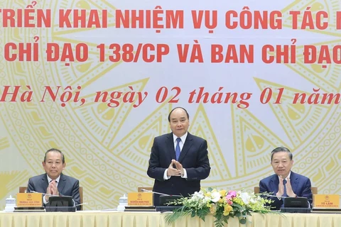 Premier de Vietnam exige mejor desempeño para reforzar en 2020 lucha contra delincuencia 