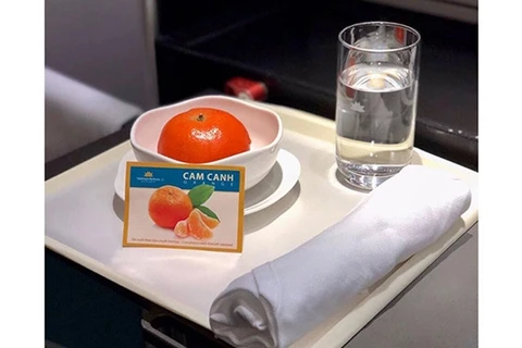 La aerolínea nacional Vietnam Airlines sirve fruta típica en sus vuelos