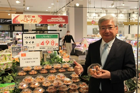 Empresa japonesa de AEON aprecia calidad de lichi vietnamita