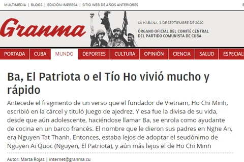 Prensa cubana alaba a Vietnam a 75 años de su independencia