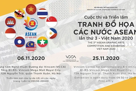 Efectúan en Hanoi tercera Exposición de Pinturas Gráficas de la ASEAN