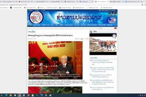 Medios laosianos informan sobre inauguración del XIII Congreso Nacional partidista de Vietnam