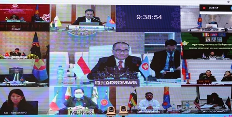 Efectúan reunión en línea del Grupo de Trabajo de Altos Funcionarios de Defensa de ASEAN 