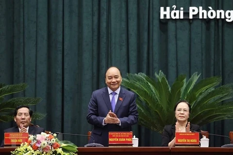 Primer ministro de Vietnam se reúne con electores de la ciudad de Hai Phong