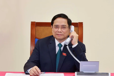 Primer ministro de Laos felicita a su homólogo vietnamita Pham Minh Chinh 
