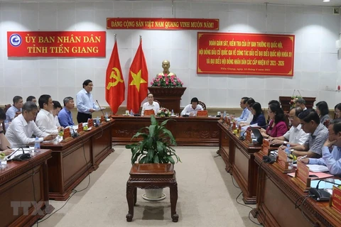 Supervisan en provincia vietnamita de Tien Giang preparativos para próximas elecciones