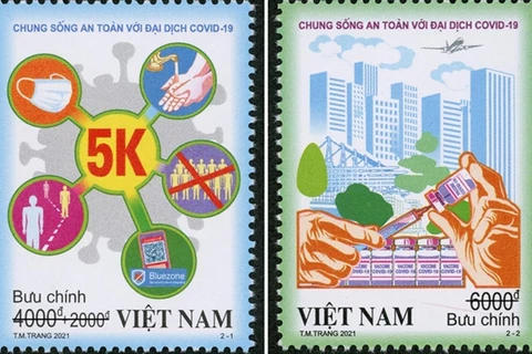 Presentan segundo conjunto de sellos postales sobre COVID-19 en Vietnam