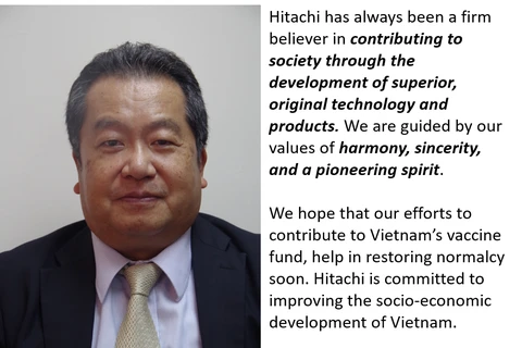 Grupo japonés Hitachi comprometido a acompañar a Vietnam en lucha contra COVID-19