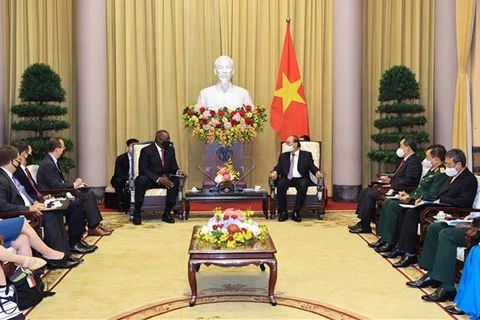Presidente de Vietnam recibe al secretario de Defensa de Estados Unidos