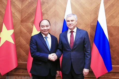 Presidente de Vietnam se reúne con el titular de Duma Estatal de Rusia Vyacheslav Volodin