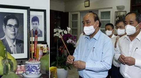 Presidente de Vietnam rinde tributo a exdirigentes del Partido y Estado