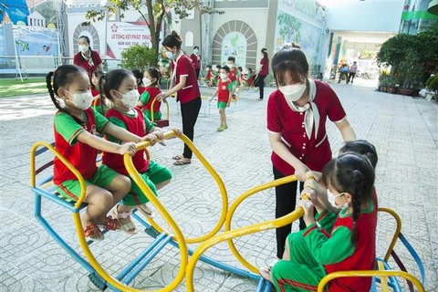 Mayoría de niños en edad preescolar en Vietnam regresarán a la escuela
