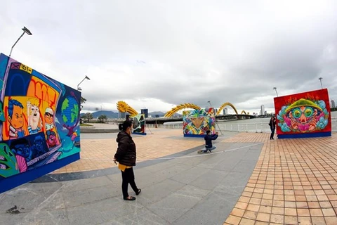 Exposición de artes urbanas de Vietnam se celebra en la ciudad de Da Nang