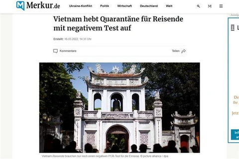 Periódico alemán informa sobre la apertura de Vietnam al turismo internacional