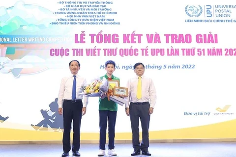 Vietnam anuncia ganador nacional del concurso de escritura de UPU 2022