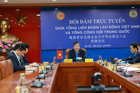 Fortalecen Vietnam y China intercambio de experiencias en actividades sindicales