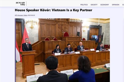 Medios húngaros resaltan visita del titular del Parlamento vietnamita 