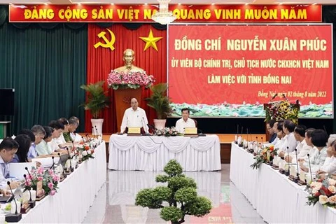 Presidente de Vietnam realiza visita de trabajo a la provincia de Dong Nai