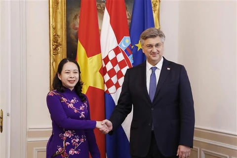 Vicepresidenta vietnamita se reúne con primer ministro croata