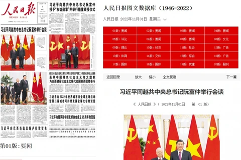 Prensa china destaca visita del máximo dirigente partidista de Vietnam