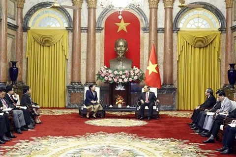 Presidente de Vietnam recibe a dirigente partidista de Laos