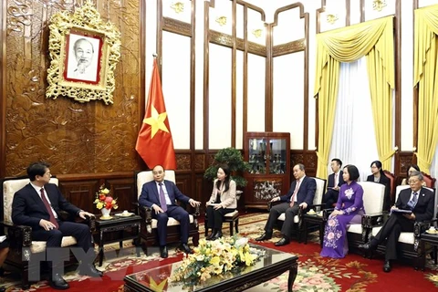 Presidente elogia cooperación entre Agencia Vietnamita de Noticias y Yonhap