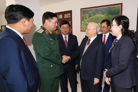 Secretario general del PCV visita provincia de Thai Nguyen 