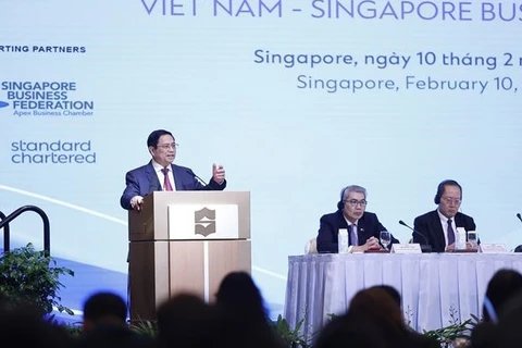 Primer ministro asiste al Foro empresarial Vietnam-Singapur