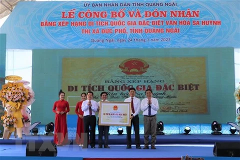 Entregan reconocimiento de reliquia nacional especial a cultura vietnamita Sa Huynh