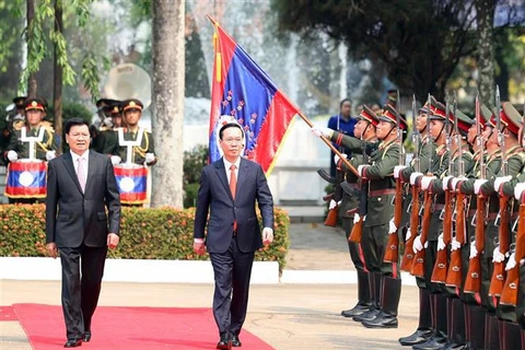 Medios laosianos resaltan resultados de visita del presidente vietnamita 