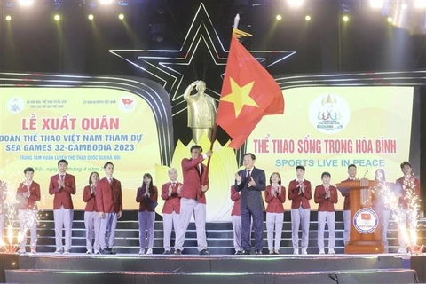 Despiden a delegación deportiva vietnamita que participará en SEA Games 32