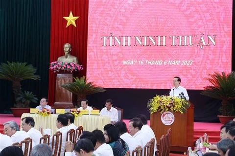 Presidente de Vietnam realiza visita de trabajo a Ninh Thuan